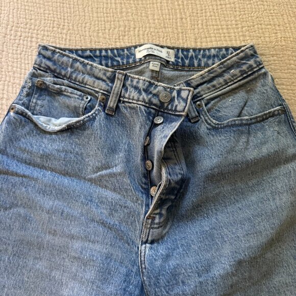 Abercrombie and Fitch the Dad High Rise Curve Love Size 27 - Picture 2 of 4